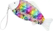 [Minkissy] Unique Mermaid Sequin Clutch: Lightweight Handbag Graceful Coin Bag Stylish Purse