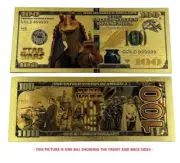 24k gold foil plated Disney Collectible Star Wars Banknote - Jar Jar Binks