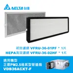 台達電 原廠 正壓 進氣型 管道扇 專用 初效濾網 HEPA濾網  VDB36ACXT-F VDB36ACXT-2F