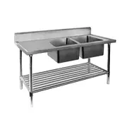 Modular Systems Double Right Sink Bench With Pot Undershelf DSB7-2100R/A - DSB7-2100R/A