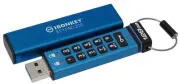 128GB Kingston Technology IronKey Keypad 200 USB3.2 Type A Flash Drive - Blue