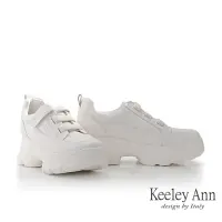 在飛比找momo購物網優惠-【Keeley Ann】魔鬼氈內增高休閒鞋(米白色37657
