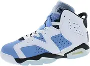 [Nike] Air Jordan 6 Retro Carolina Blue Grade School 384665-410, University Blue/White/College, 4 Big Kid