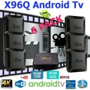 Android 10.0 TV Box X96Q Quad Core HD 4K Media Stream Player Mini PC (6 PACK)