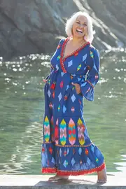 Aztec Maxi Dress--LUL-AZT-S19