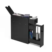 Costway Bathroom Slim Storage Cabinet Toilet Paper Holder Box w/Sliding Drawers Black