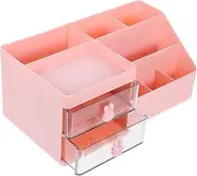 Tofficu Drawer Storage Box Portable Organizer Multifunctional Organizer Multimode Coupler Desktop Egg Cups Drawer Organizer Storage Drawers Vanity Desk Organizer with Drawer Pink Pp