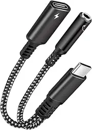 Upgrade Your Tech with The USB C to 3.5Mm Adapter，2-in-1 USB Type C to Aux Audio Splitter Jack，with Pd 60W Fast Charging，Suitable for All Kinds of Mobile Phone, Tablet, Notebook
