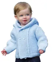 Mary Maxim Pattern Leaflet Knit Hooded Baby Jacket 98278-9-8-n Size 3 - 24 Month