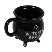 Witches Brew Cauldron Stoneware Mug 1 Count (Pack of 1) Black