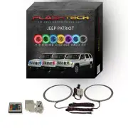 RGB Angel Eye LED Halo kit with IR Remote for 2007-2017 Jeep Patriot Headlights (for: Jeep)