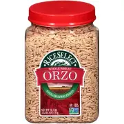 RiceSelect Whole Wheat Orzo Rice-Shaped Pasta Non-GMO Vegan 26.5-Ounce Jars 4...