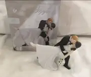 WeddingStar A Romantic Dip Wedding Cake Topper Brunette Bride Blonde Groom NEW
