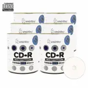 600 Pack Smartbuy 52X CD-R CDR 700MB White Inkjet Printable Music Record Disc