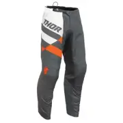 Thor 2024 Youth Sector Checker Offroad Dirt Bike Motocross Pant Charcoal/Orange