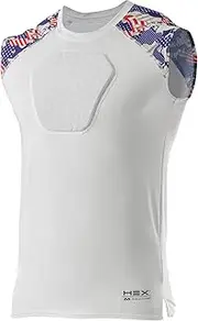 [McDavid] HEX Chest Protector, Heart Guard Sternum Protection Padded Shirt for Baseball, Football, Lacrosse and Goalies Youth and Adult Sizes