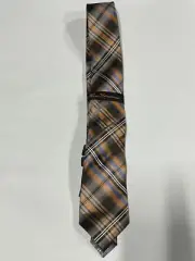 Mens Ben Sherman Gray With Orange Stripe Tie NEW