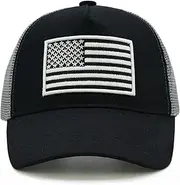 [Wodeal] Boys Trucker Hat, Toddler American Flag Snapback Mesh Baseball Caps for Kids Age 2-6