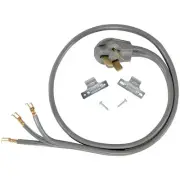 40-Amp Appliance Power Cord, 3 Prong Range Cord, 3 Wires with Open-End Connec...