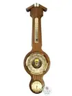 55cm Rustic Oak Traditional Weather Station With Barometer Thermometer & Hygrome