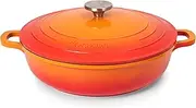 Nuovva Casserole Dishes with Lid Oven Proof – Non Stick Shallow Dutch Oven – Induction Cooking Pot – Oven Safe Aluminium Stockpot – 3.9L, 28cm, Orange – by