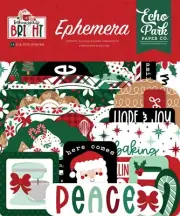 Echo Park Paper BAKING SPIRITS BRIGHT Ephemera Die Cut Cardstock Pieces Pack