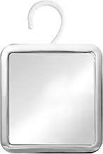MIRRORVANA Hanging Fogless Shower Mirror for Shaving with 360° Rotatable Swivel Hook - Anti Fog and Shatterproof 6.3" x 6.3" Surface (Chrome)