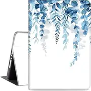 Vimorco iPad 9th Generation Case, iPad 7th/8th Generation Case for iPad 10.2 Case, 10.2 inch iPad Case Auto Sleep/Wake, iPad Cover 9th Generation Case Multi-Angle View, Blue Drooping Leaf