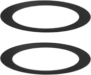 uxcell 2-Pack Goof Rings for 3 Inch Recessed Lights, 3" ID 4.1" OD Durable Steel Trim Ring Flush Mount Black Can Light Trim Ring Cover for Ceiling Can Downlights