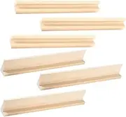 FAVOMOTO 6pcs DIY Wooden Domino Trays Decorative Holders for Mexican Train Games Aesthetic Rack for Crafts and Letter Dominoes Wooden Organizer for Creative Projects