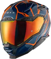 Nexx X.WST 3 B-Side Helmet, blue-orange, Size XL for Men Blue Orange