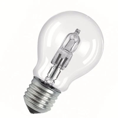 2 x Osram 46W HALOGEN GLOBES B22D 630lm Clear WARM WHITE Bulb, Dimmable SCREW