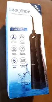 Leominor Rechargeable Water Dental Flosser 5 Mode Cordless Portable Black NEW L5