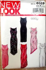 NEW LOOK 6039 Midi Maxi Dress 6 Options Size 6-16 Easy Learn To Sew, New & UNCUT