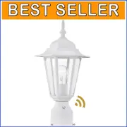 Weather-Resistant White Post Lantern for Modern Outdoor Spaces - Easy Install!