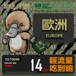 【鴨嘴獸 旅遊網卡】TRAVEL SIM 歐洲14天上網卡 歐洲上網卡(輕量型上網 歐洲網卡 吃到飽網卡)