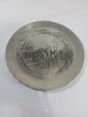 WENDELL AUGUST FORGE PLATE, 1975 PAUL REVERE RIDE, PEWTER NOS