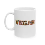 Ceramic Mug, (11oz,) Vegan, advocacy, animal, cruelty, activist,veggies