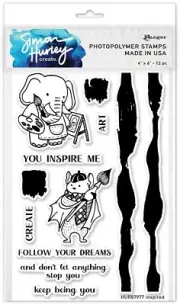 Simon Hurley create. Photopolymer Stamp 4"X6"-Inspired (Pack of 1)