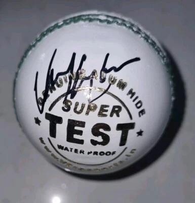 Agit Agarkar Signed White Leather Cricket Ball India World Cup Champion