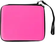 Protective Hard Shell Travel Carry Bag for 2DS with 8 Playing Card Holders, Shockproof, Dustproof, Soft Interior, Portable Carry Strap, Lightweight Design, Mesh Inner Pocket (Pink)