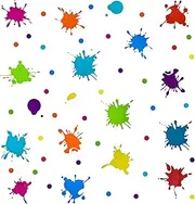Maydahui Multicolor Paint Splatter Wall Decals Splatter Splotches Wall Sticker (47 x 47 Inch) Peel & Stick Removable Ink Paint Art Decor for Kids Bedroom Kindergarten Nursery Classroom