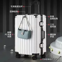 在飛比找Yahoo!奇摩拍賣優惠-地平線8號新款行李箱結實耐用拉桿箱靜音鋁框旅行箱男女密碼箱大