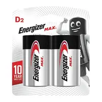 在飛比找樂天市場購物網優惠-【Energizer 勁量】MAX鹼性1號D電池2入(1.5