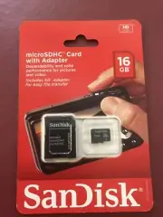 NEW MicroSDHC Card With SD Adapter~16GB~Solid Performance For Pictures & Video
