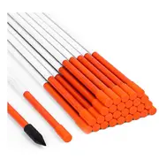 30pcs Reflective Driveway Markers 48 Inch Hi-Visibility Safety Snow Poles for Parking Lots, Walkway Orange White
