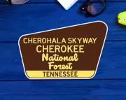 Cherohala Skyway Sticker Cherokee National Forest Tennessee 3.75" x 2.5" Vinyl