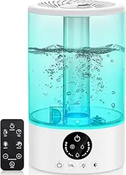 YVXUN Air humidifier for bedroom,3L Large Air Humidifier with Adjustable Humidity Control,Lower Noise,7 Colors Night Light Adjustable Mist Levels, Timer, Auto Shut-Off,Humidifiers for Any Rooms