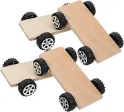Wooden Car Toy DIY Kit 4pcs Unfinished Car Wood Blocks for Boys and Girls Adults Craft Sets