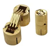 1-4PCS Brass Hidden Concealed Invisible Hinges Jewelry Box Cabinet Barrel Hinge